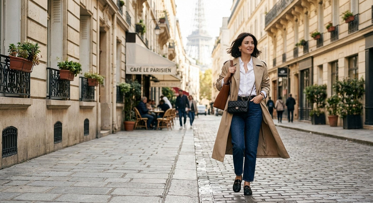 The Parisian Influence: Elevating Everyday Denim with Classic Trench Coats